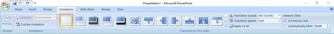 Menu Animasi Microsoft Office Powerpoint 2007